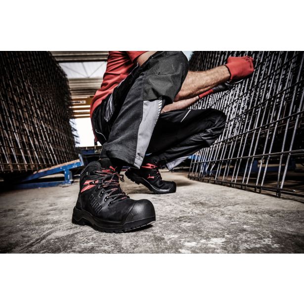 VISOKI DELOVNI ČEVLJI PUMA IRON HD BLK MID S3S ČRNI ŠT. 45