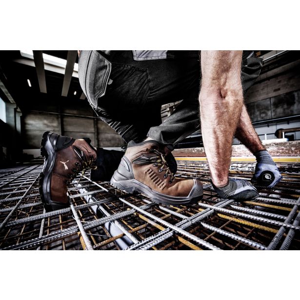 VISOKI DELOVNI ČEVLJI PUMA IRON HD BROWN MID S3S RJAVI ŠT. 47