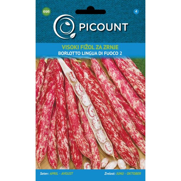 STROČNICA VILMORIN VISOKI FIŽOL ZA ZRNJE BORLOTTO LINGUA DI FUOCO2