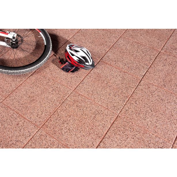 BETONSKA PLOŠČA ZOBEC VISTA 40X40X3.8 CM RDEČA