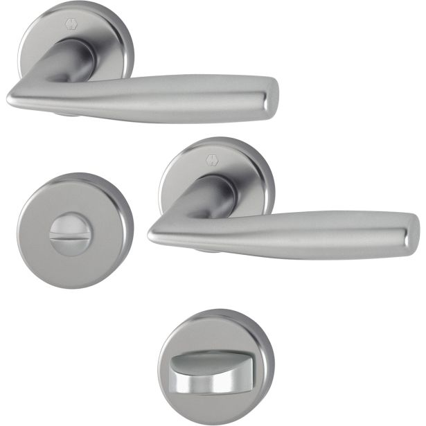 ALU KLJUKA ZA VRATA HOPPE VITORIA Z ROZETO WC F9