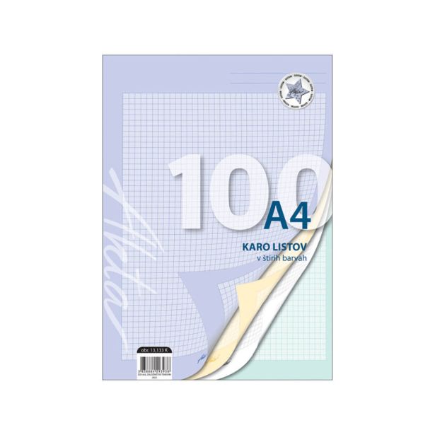 VLOŽNI LIST AKTA A4 100 L ČRTE 9 MM