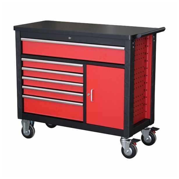 VOZIČEK ZA ORODJE 1052X459X790-975 MM 8 PREDALOV IN VRATA