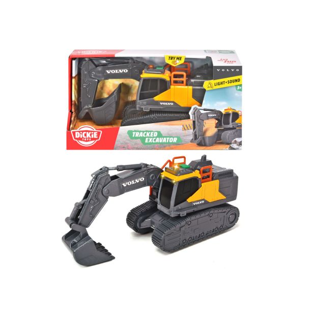 VOZILA DICKIE DELOVNO VOZILO BAGER GOSENIČAR VOLVO, 23 CM