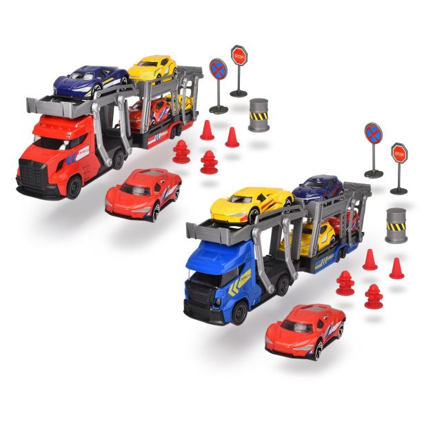 VOZILA DICKIE TOVORNJAK S PRIKOLICO ZA PREVOZ AVTOMOBILOV 30 CM