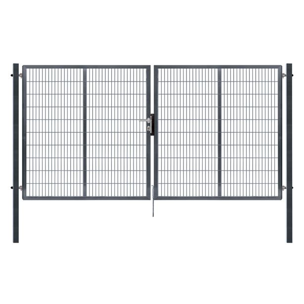 VRATA ZA OGRAJO DVOKRILNA 4.12X1.98M RAL7016 SUPER