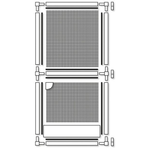 SCHELLENBERG KOMARNIK ZA VRATA Z ALUMINIJASTIM OKVIRJEM BASIC 100X210 CM, ANTRACIT