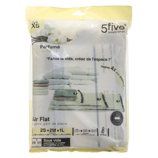 VREČA/DODATEK ZA TEKSTIL FIVE 2XS 50X60CM, 2XM 60X80CM 1XL120X70CM DIŠEČE VAKUUM