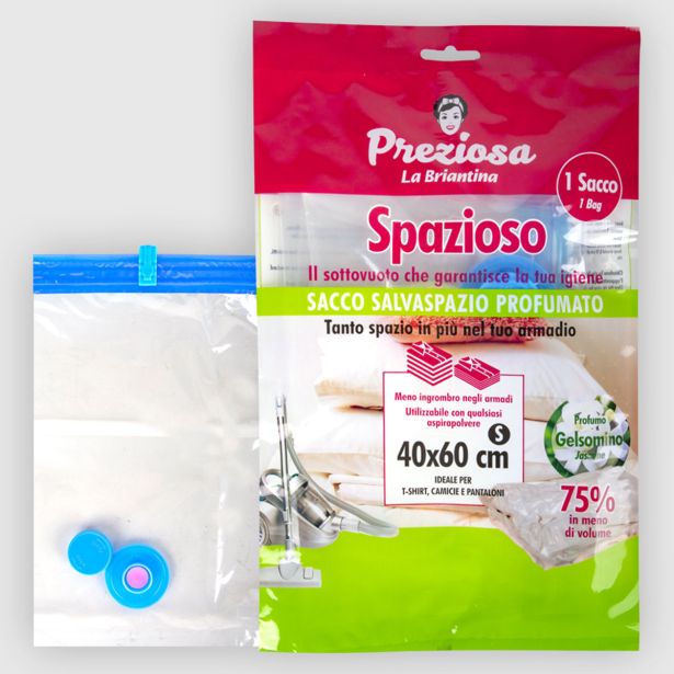 VREČA/DODATEK ZA TEKSTIL LA BRIANTINA VAKUMSKA ZA SHRANJEVANJE PERILA JASMIN 40X60CM