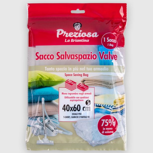 VREČA/DODATEK ZA TEKSTIL LA BRIANTINA VAKUMSKA ZA SHRANJEVANJE PERILA VALVE 40X60CM