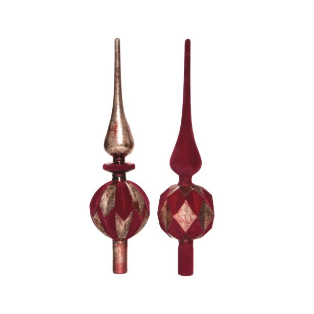 VRH ZA JELKO DECORIS RDEČE BARVE VIŠINA 31 CM SORT