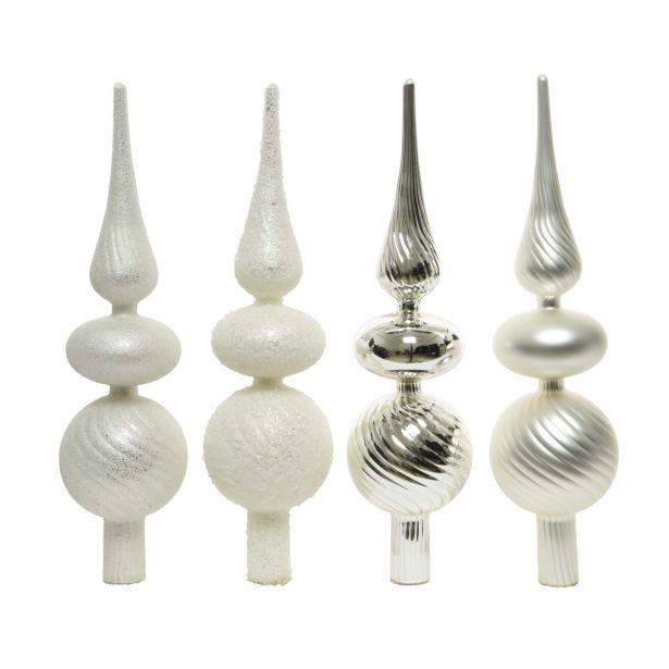 VRH ZA JELKO DECORIS SREBRNA, VIŠINA 31 CM SORT