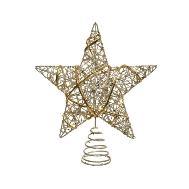 VRH ZA JELKO DECORIS ZVEZDA ZLATE BARVE