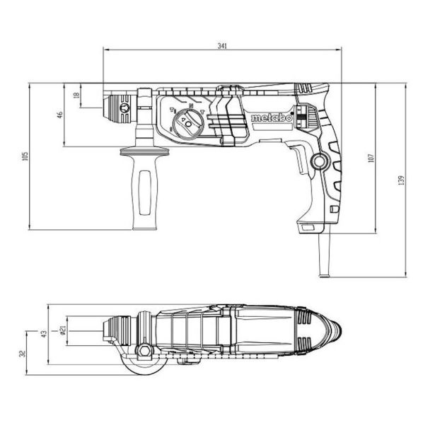 VRTALNO ELEKTR. KLADIVO METABO KHE 2245