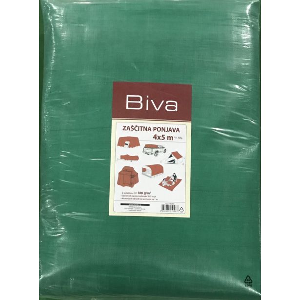 ZAŠČITNA PONJAVA ZAŠČITNA PONJAVA 4 X 5 M 180 G/M2 ZELENA MOČNA