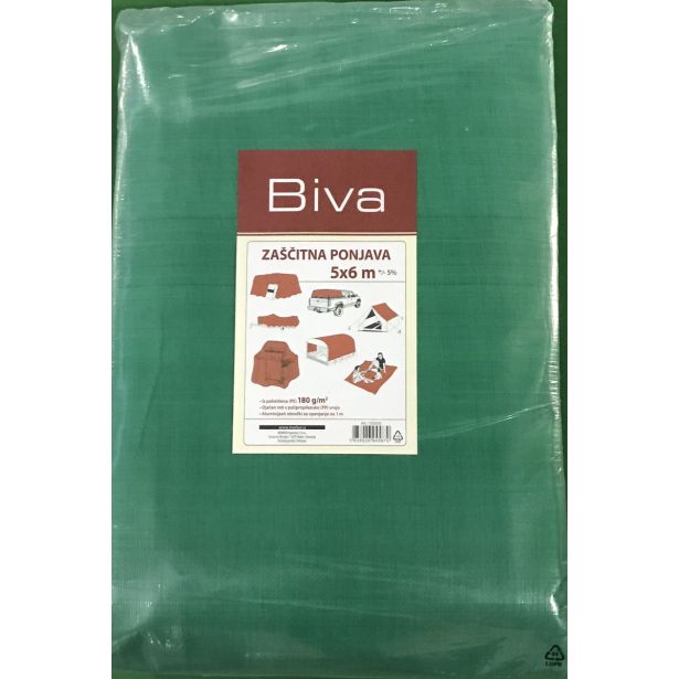 ZAŠČITNA PONJAVA ZAŠČITNA PONJAVA 5 X 6 M 180 G/M2 ZELENA MOČNA
