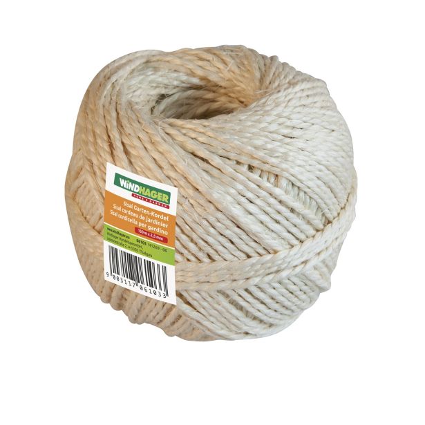 VRV IZ SISALA, 2,5 MM, 150 M, BELA
