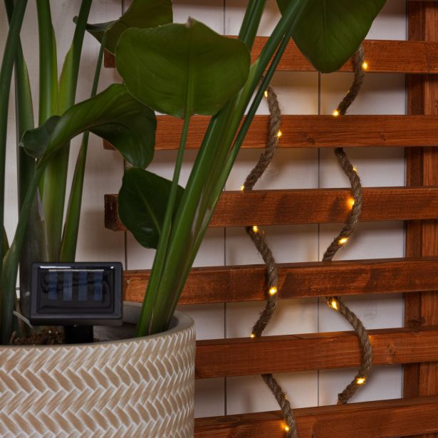 VRTNE LUČKE LUMINEO SOLARNA VRTNA LUČ IZ JUTE, DOLŽINA 500 CM