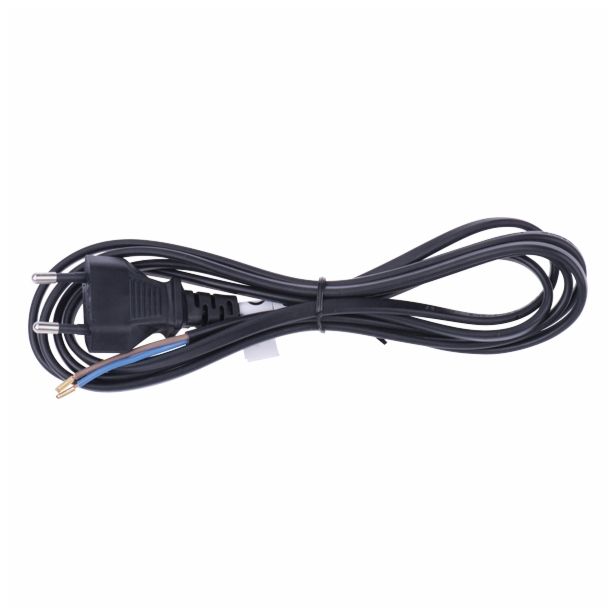 VRVICA EMOS 2X0.75 H03VVH2-F PVC 3M PLOŠČAT VTIKAČ ČRNA