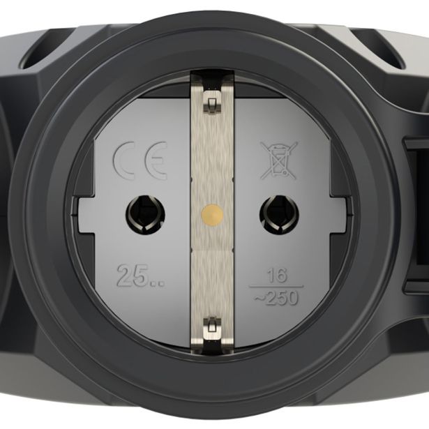 VTIČNICA/SPOJKA ZA KABEL PCE VARNOST TROJNA, 230V IP44 S POKROVČKI, POLYAMID