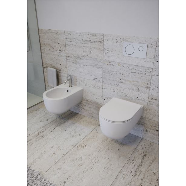 WC ŠKOLJKA, VISEČA OLYMPIA MILADY MAT BELA VISEČA