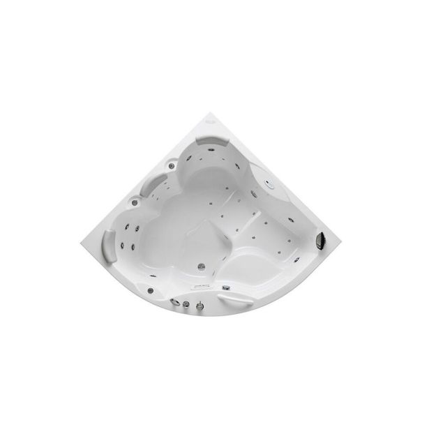 WELLNESS KAD MASAŽNA KOLPA SAN GAIA 160/0 BELA Z OBLOGO ENOROČ. ARM.+ TUŠ ROČKO