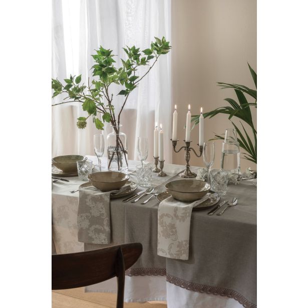 PRT AMO LA CASA WHITE PEONY 140X180 CM MACRAME, SORTIRANO