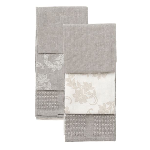 KUHINJSKA KRPA AMO LA CASA WHITE PEONY 45X65 CM 3/1 MACRAME, SORTIRANO