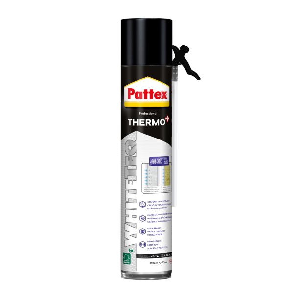 POLIURETANSKA PENA HENKEL ACC PATTEX WHITETEQ STD 650 ML - POPOLNOMA BELA S SLAMICO