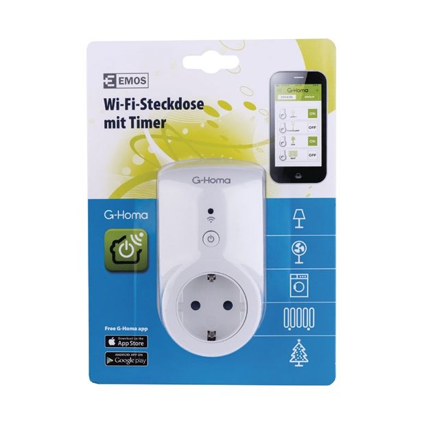 KOMUNIKACIJSKA VTIČNICA EMOS WI-FI VTIČNICA S ČASOVNO STIKALNO URO