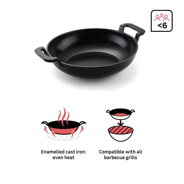 POSODA ZA ŽAR NATERIAL WOK LITO ŽELEZO 34CM