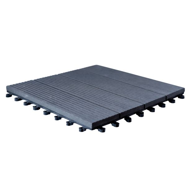 WPC DESKA ZA TERASO BAMBUSWPC KLIK PLOŠČA ANTRACIT 300X300X22 MM