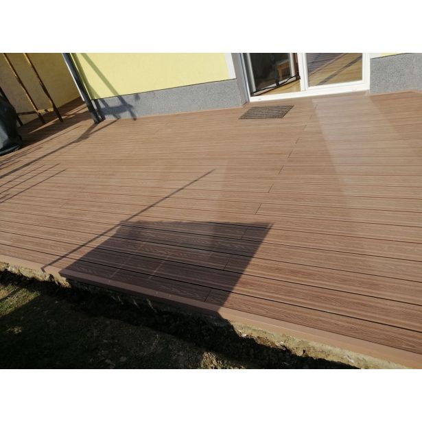 WPC DESKA ZA TERASO BAMBUSWPC RJAVA 3D 4000X140X23 MM