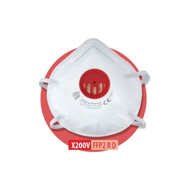 ZAŠČITNA RESPIRATOR MASKA OXYLINE X 200 V FFP2 Z VENTILOM ZAV=3KOS