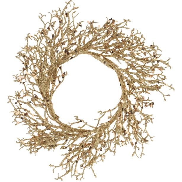 VENČEK KOOPMAN Z BLEŠČICAMI 35 CM ZLAT