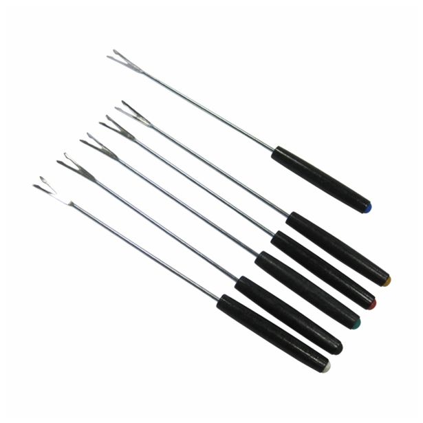 JEDILNI PRIBOR, VILICE ZA FONDI 6/1 ČRN ROČAJ