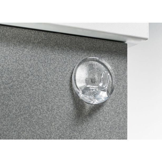 PVC OBEŠALNA KLJUKA HETTICH DIY SAMOLEPILNA, FI 36X20 MM, PROZOREN