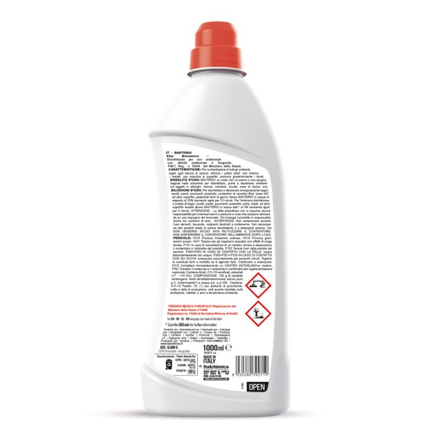 SREDSTVO ZA ČIŠČENJE IN DEZINFEKCIJO POVRŠIN BAKTERIO, 1 L