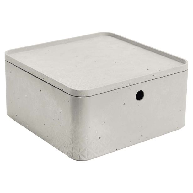 KOŠARA ZA SHRANJEVANJE CURVER BETON L, S POKROVOM