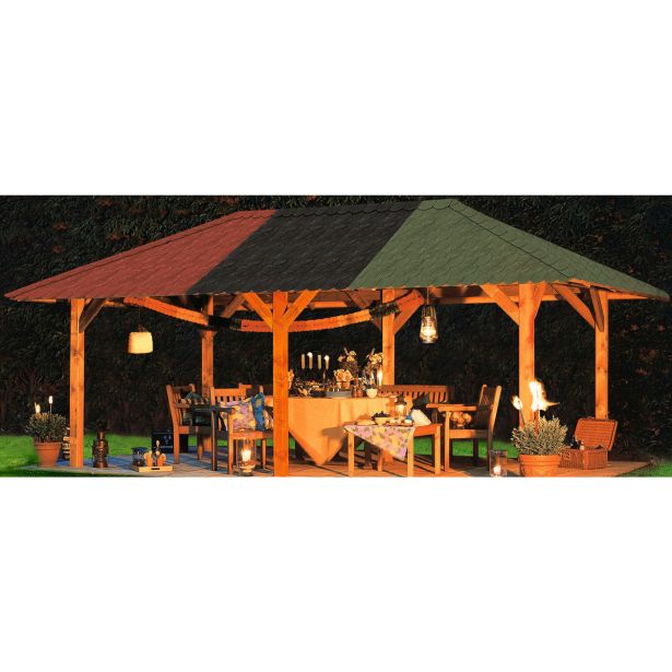 ZA VODOTESNOST STREHE KARIBU STREŠNIKI KLASIČEN ZELEN 34X6X100