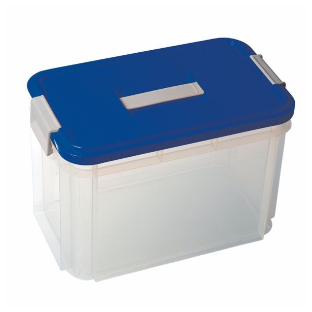 ŠKATLA/ZABOJ CURVER ZABOJ 14 L MODER POKROV 37X22X25.5 CM