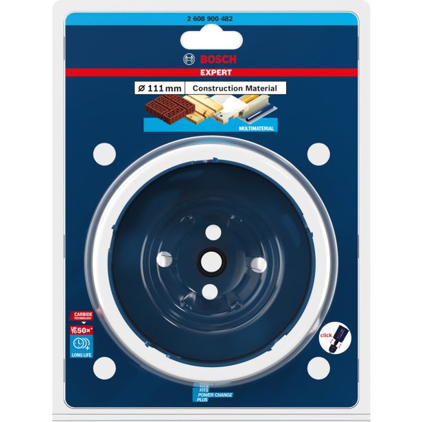 ŽAGA ZA IZREZOVANJE LUKENJ EXPERT CONSTRUCTION MATERIAL, 111 X 60 MM