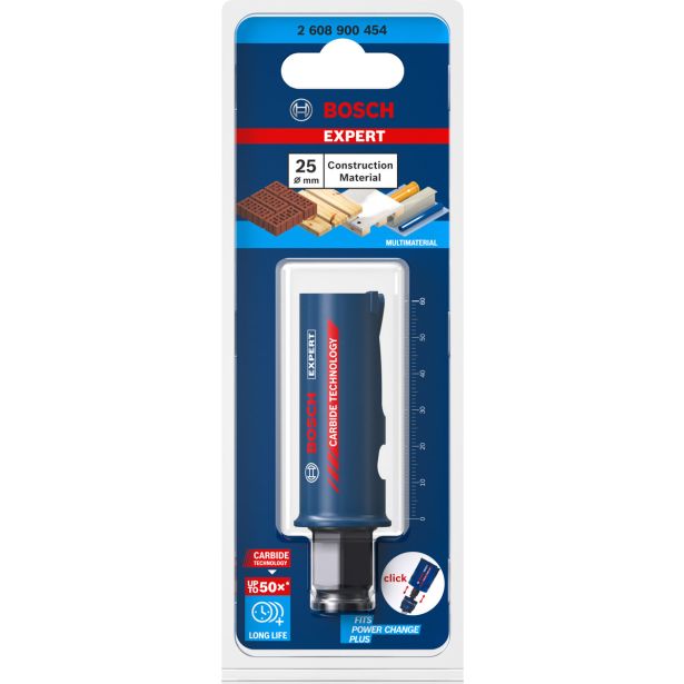 ŽAGA ZA IZREZOVANJE LUKENJ EXPERT CONSTRUCTION MATERIAL, 25 X 60 MM