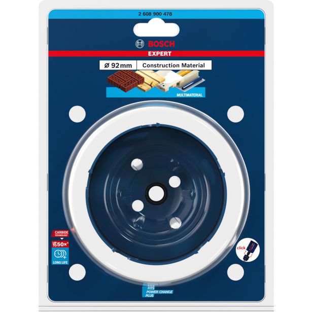 ŽAGA ZA IZREZOVANJE LUKENJ EXPERT CONSTRUCTION MATERIAL, 92 X 60 MM