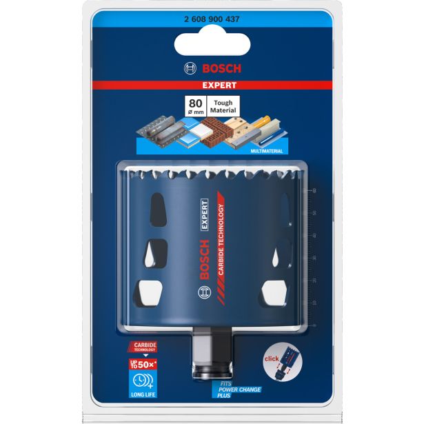 ŽAGA ZA IZREZOVANJE LUKENJ EXPERT TOUGH MATERIAL, 80 X 60 MM