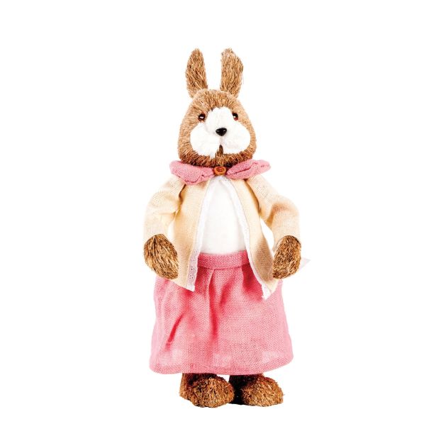 POMLADNA FIGURA GLOSSTYLE ZAJČICA 55 CM IZ SLAME