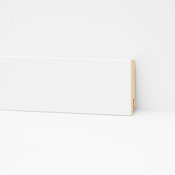 ZAKLJUČNA TALNA LETEV FLOOREXPERTS MDF DECOR F001 58X15 BELA NATIČNA M64