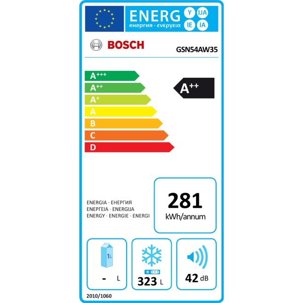 ZAMRZOVALNA OMARA BOSCH GSN 54AW35