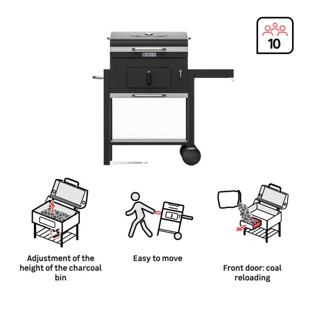 ŽAR NA OGLJE NATERIAL NATERIAL CENTA VZ. 1 REŠETKA