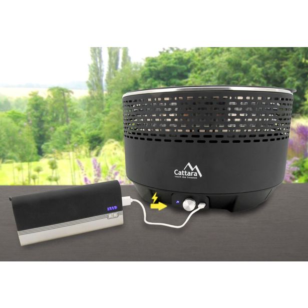 ŽAR NA OGLJE CATTARA KEG NAMIZNI Z VENTILATORJEM